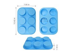 Molde silicona 6 muffins 62mm